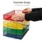 Mind Reader Stackable Paper Tray, Classroom Organizer, File Storage, Teachers, Metal Mesh, 4 Pcs., Multi-Colored